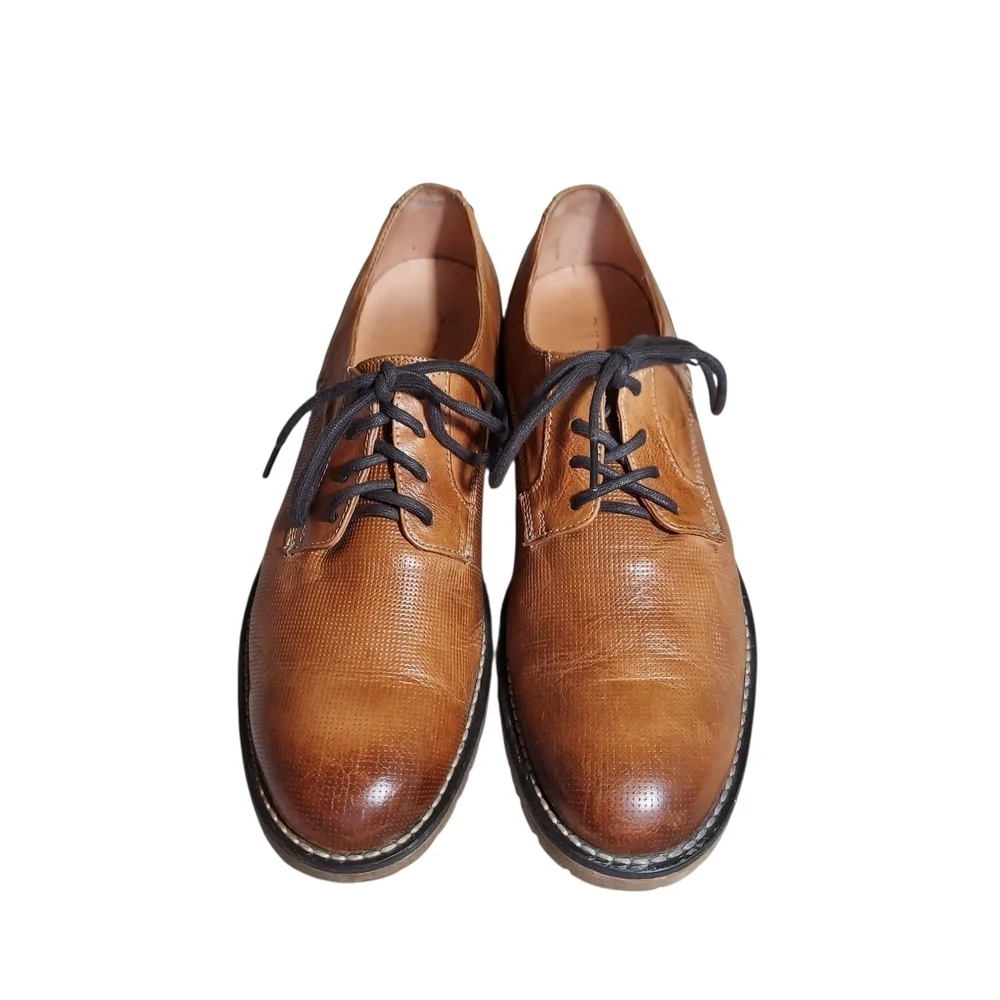 Bed Stu Workshop Leather Oxford Shoes Men’s 9 Brown Vegetable Tanned Lace Up